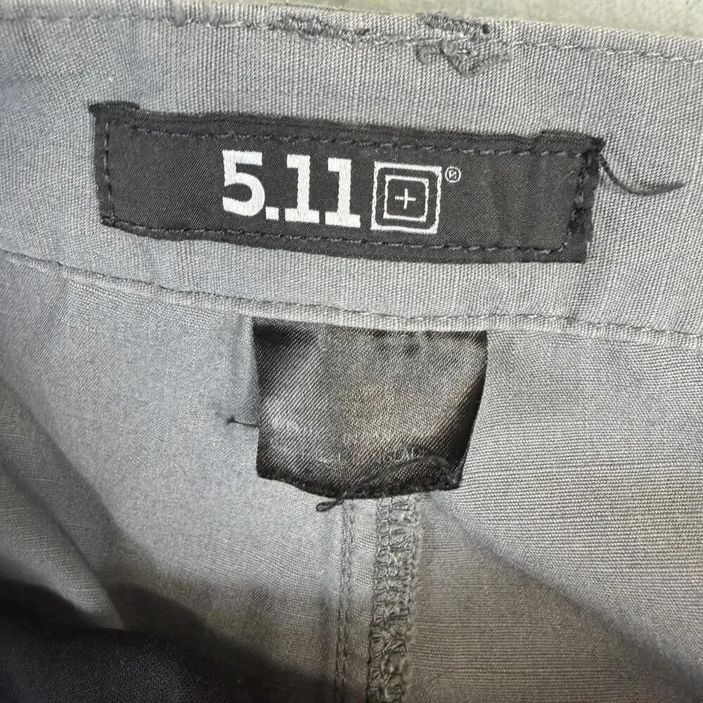 511 Tactical Cargo Pants Mens 40x30 Gray Taclite Pro Ripstop Elastic Waist